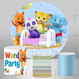 Animal party Custom Round Backdrop With Plinths AS-DLZ-22efbe