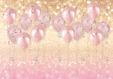 Rose Gold Bokeh Balloons Backdrop