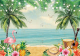 Summer Tropical Beach Backdrop