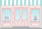 Ice Cream Parlor Shop Backdrop