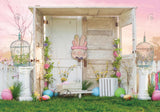 Happy Easter Theme Pink Sky Backdrop