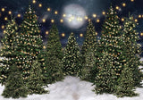 Christmas Forest Photography Backdrop