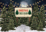 Christmas Tree Farm Forest Backdrop