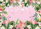 Pink Flamingo Birthday Backdrop