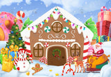 Christmas Gingerbread House Backdrop