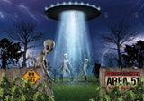 Halloween Ufo Alien Backdrop