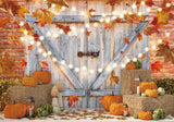 Fall Thanksgiving Farm Barn Door Backdrop