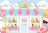 Ice Cream Parlor Shop Backdrop