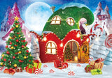 Cartoon Christmas Village Elf Photography Backdrop