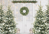 Rustic White Christmas Backdrop