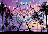 Summer Seaside Ferris Wheel Photography Backdrop