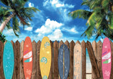 Summer Surfboard Beach Themed Party Photography Backdrop