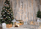 Christmas Rustic Wood Indoor Backdrop