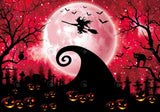 Red Halloween Nightmare Backdrop