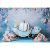 Allenjoy Carriage Backdrop Little Princess Party Decorations Photo Studio Booth Photoshoot Props