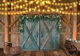 Western Rustic Barn Cowboy Backdrop