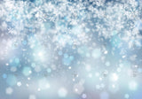 Bokeh Winter Falling Snowflake Backdrop