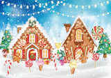 Christmas Gingerbread House Backdrop