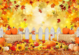 Fall Backdrop Bokeh Autumn Pumpkin Maple Leaf Background