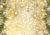 Winter Gold Bokeh Backdrop