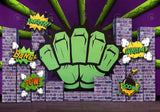 Green Superhero Theme Backdrop