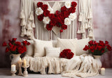 Boho Rose Valentine'S Day  Backdrop