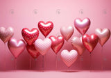 Valentine'S Day Love Heart Balloons Photography Backdrop