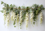 White Flower Garland Photography Backdrop