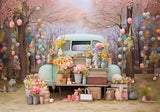 Spring Easter Truck Backdrop