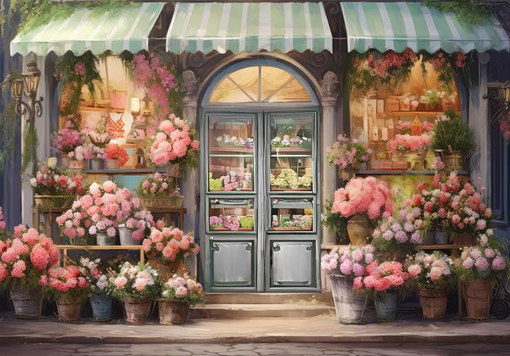 Store Backdrop Design Flowers Shop Boutique Storefront Backdrop – Allenjoy Studio