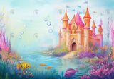 Summer Underwater Castle Backdrop