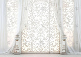 White Hollow Floral Vine Panel Backdrop