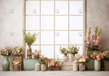 Flowers Vase Window Backdrop