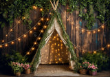 Spring Rustic Tent Backdrop