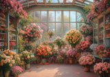 Greenhouse Flowers Backdrop