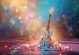 Colorful Crystal Guitar Stage Backdrop