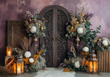 Classic Carved Door Floral Backdrop