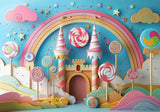 Candy Lollipop Castle Backdrop