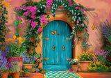 Whimsical Garden Door Backdrop