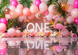 Pink Flamingo 1St Birthday Backdrop