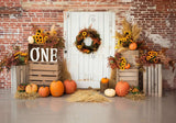 Pumpkin Happy 1St Birthday Backdrop