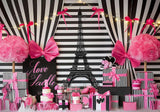 Pink Paris Birthday Party Backdrop