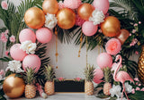 Pineapple Flamingo Balloon Arch Backdrop