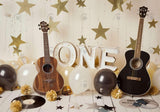 Music Guitar ONE Birthday Backdrop