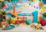 Summer Beach Starfish 1st Birthday Backdrop