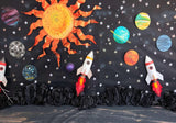 Universe Space Rockets Cutout Backdrop