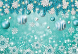 Teal Green Christmas Backdrop