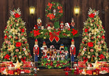 Christmas Nutcracker Fireplace Photo Backdrop