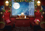 Christmas Retro Train Photo Backdrop