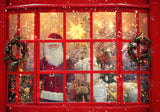 Christmas Store Santa Claus Photography Backdrop